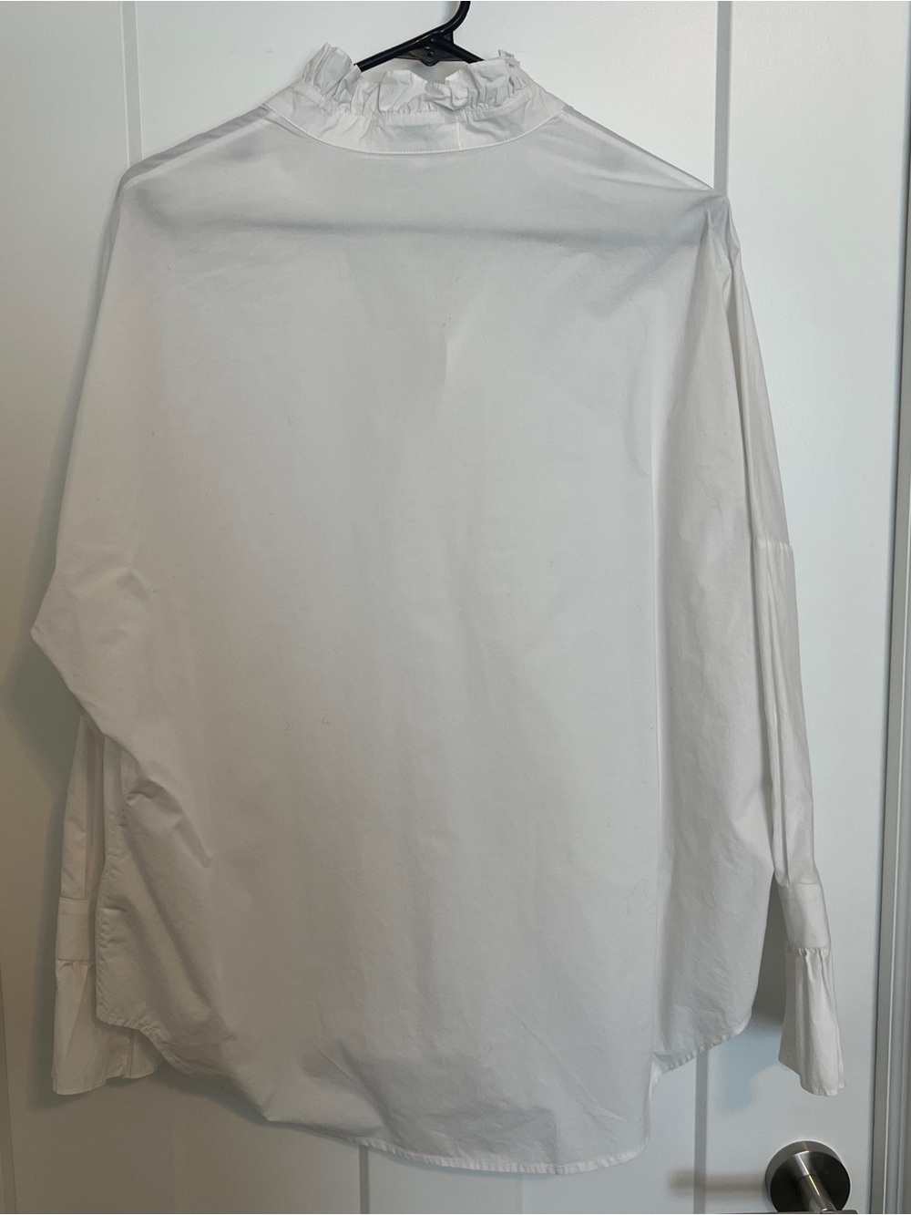 Alex Mill White Ruffle-Collar Shirt size medium - Picture 3 of 3